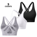 Women'S High Impact Sports Bras with Sewn in Pads,4 Row Adjustable Hook-Eye Closure,Crisscross Adjustable Straps Back,Soft and Comfortable Non-Removable Molded Cups,Women Workout Tops for Running Yoga