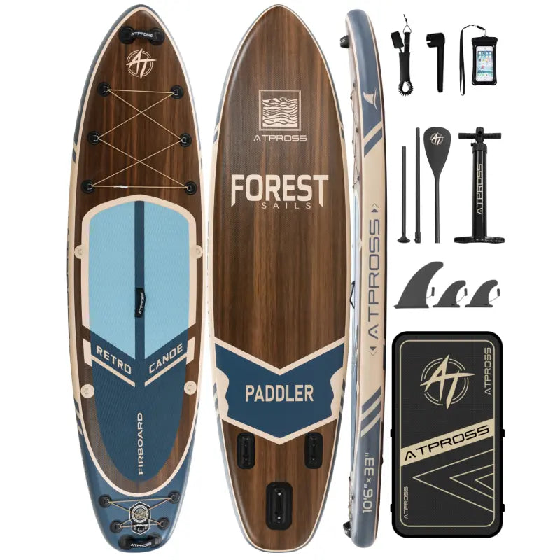 Summervibes Pro 10'6'' Inflatable Stand Up Paddle Board - Extra Wide 400Lbs Capacity, Anti-Slip Deck, Complete Premium Accessories Kit - Perfect for Yoga and Fishing!